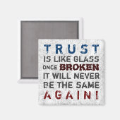 BROKEN GLASS ~ Magnet Truism (Voorkant / Achterkant)