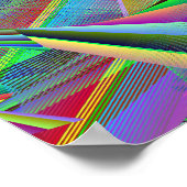 Broken Glass Ruptured Mirror Line Art Poster (Hoek)