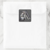 Broken Gnome Vierkante Sticker (Tas)