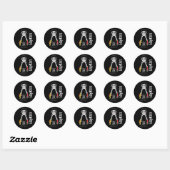 Broken Goth Doll Ronde Sticker (Vel)
