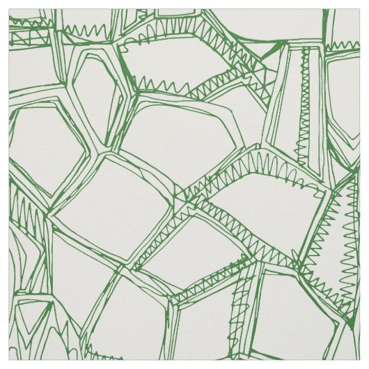 BROKEN groen van wit Stof (Swatch)