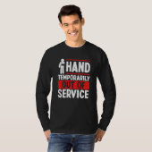 Broken Hand Humor Broken Hand Survivor Warrior T-shirt (Voorkant volledig)