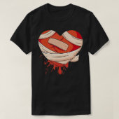 Broken hart gebroken zad valentijndag t-shirt (Design voorkant)