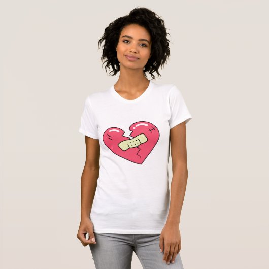 Broken Heart and Patch T-shirt (Voorkant volledig)