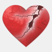 Broken Heart Anti-Valentine Hart Sticker (Voorkant)