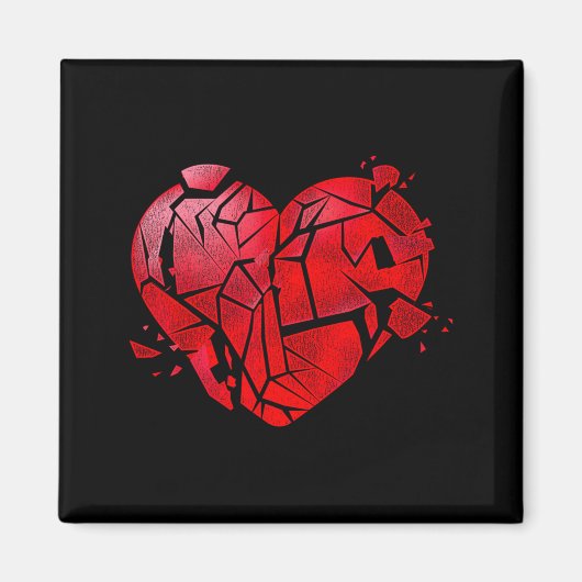 Broken Heart Anti Valentines Day  Magneet (Voorkant)