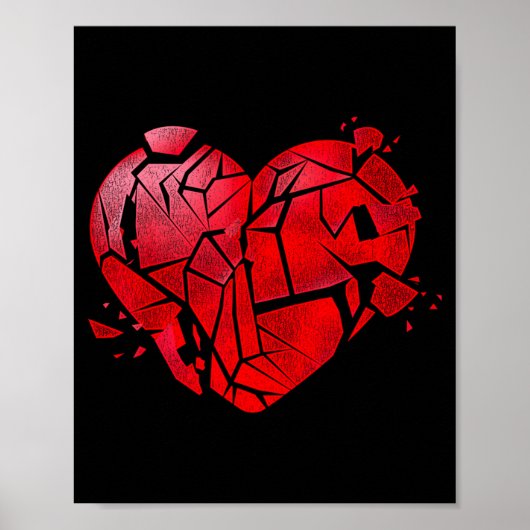Broken Heart Anti Valentines Day  Poster (Voorkant)