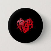 Broken Heart Anti Valentines Day  Ronde Button 5,7 Cm (Voorkant)