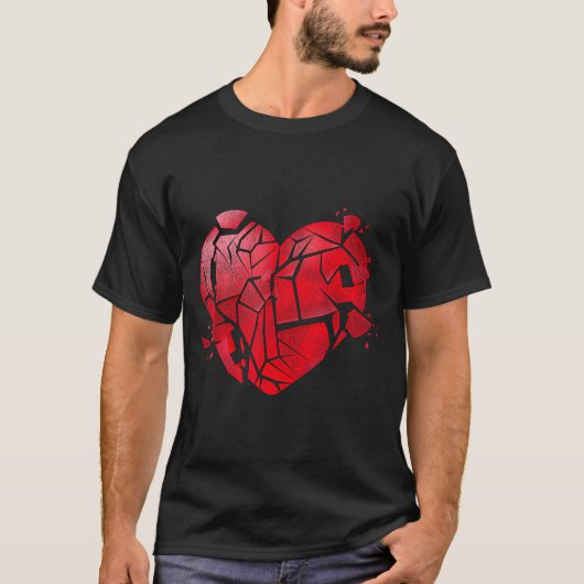 Broken Heart Anti Valentines Day  T-shirt (Voorkant)