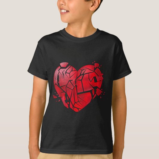 Broken Heart Anti Valentines Day  T-shirt (Voorkant)