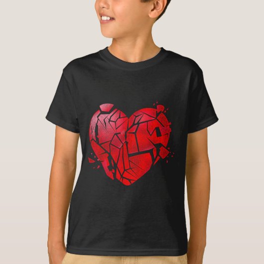 Broken Heart Anti Valentines Day  T-shirt (Voorkant)
