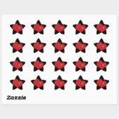 Broken Heart Black Star Ster Sticker (Vel)