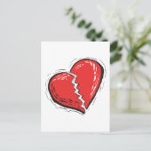 Broken Heart Briefkaart (Staand voorkant)