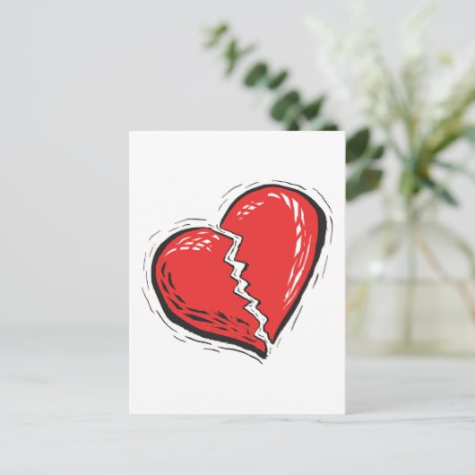 Broken Heart Briefkaart (Staand voorkant)