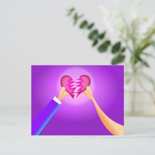 Broken Heart Briefkaart (Staand voorkant)