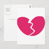 Broken Heart Briefkaart (Voorkant / Achterkant)