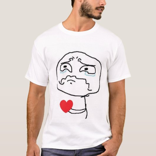 Broken Heart Comic Face T-shirt (Voorkant)