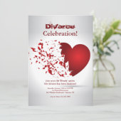 Broken Heart Divorce Celebration Kaart (Staand voorkant)