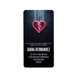 Broken Heart echtscheiding partij Etiket