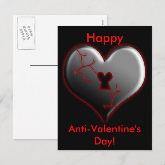 Broken Heart Feestdagenkaart (Voorkant / Achterkant)