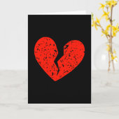 Broken Heart Heartbreak Anti-love Left Chest Valen Kaart (Gele Bloem)