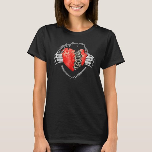 Broken Heart Heartbroken Sad Funny Valentines Day  T-shirt (Voorkant)