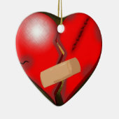 Broken Heart Keramisch Ornament (Rechts)
