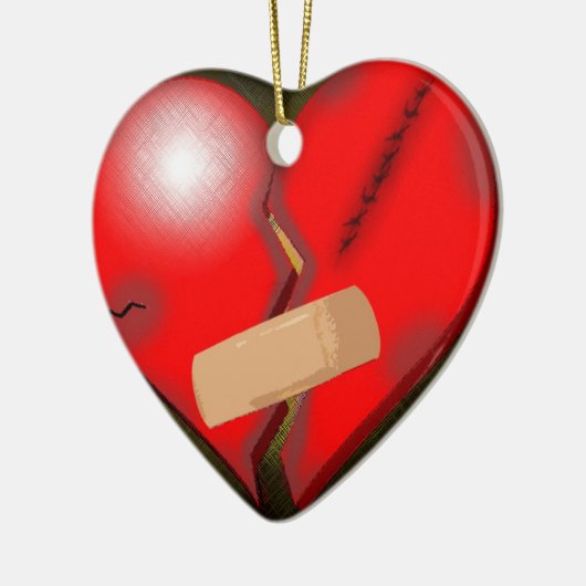 Broken Heart Keramisch Ornament (Links)