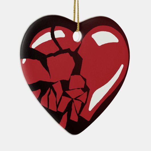 Broken Heart Keramisch Ornament (Rechts)