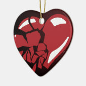 Broken Heart Keramisch Ornament (Links)