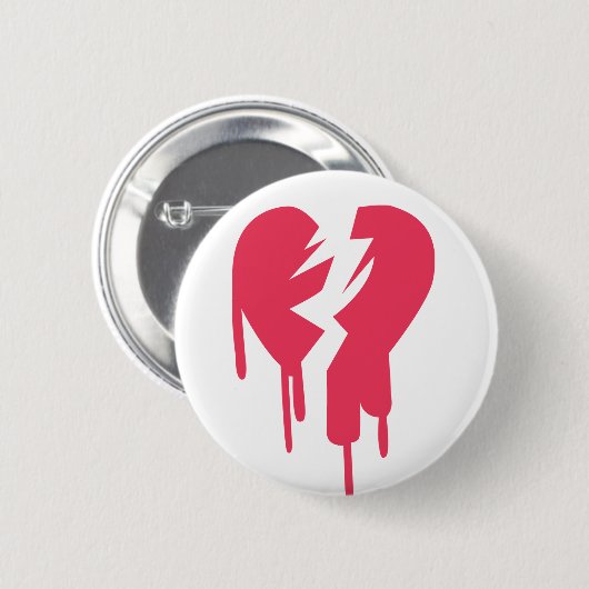 Broken Heart Ronde Button 5,7 Cm (Voorkant /achterkant)