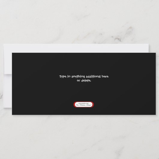 Broken Heart Single-partij - 9,25 x 4-inch uitnodi Kaart (Achterkant)