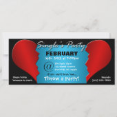 Broken Heart Single-partij - 9,25 x 4-inch uitnodi Kaart (Voorkant)