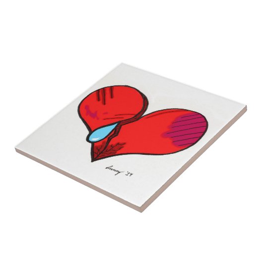 Broken Heart Tegel Tegeltje (Zijkant)