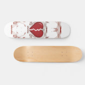 Broken Heart / Tribal Artwork (rood) Skateboard (Horizontaal)