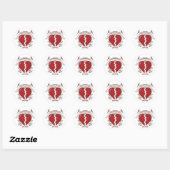 Broken Heart & Tribal Graphics: Ronde Sticker (Vel)