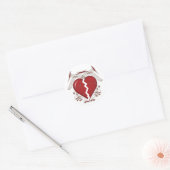 Broken Heart & Tribal Graphics: Ronde Sticker (Envelop)