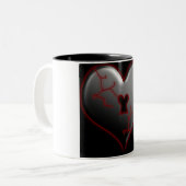 Broken Heart Tweekleurige Koffiemok (Voorkant links)