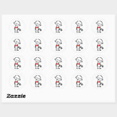 Broken Heart Valentine Ronde Sticker (Vel)