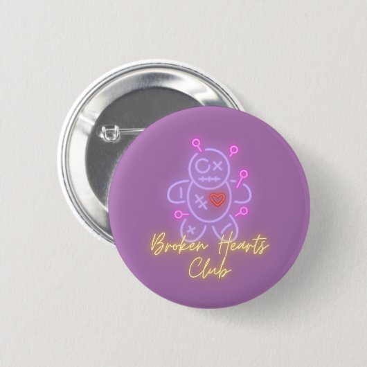 Broken Hearts Club Ronde Button 5,7 Cm (Voorkant /achterkant)