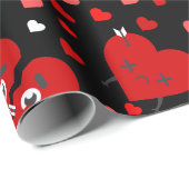 Broken Hearts Love Anti valentijnen Red Cadeaupapier (Rol Hoek)