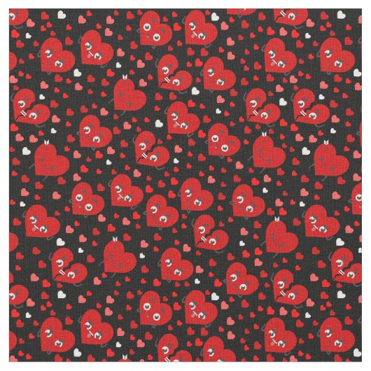 Broken Hearts Love Anti valentijnen Red Stof (Close Up)