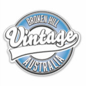 Broken Hill australië vintage stijl logo. Sticker (Voorkant)