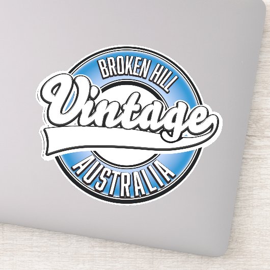 Broken Hill australië vintage stijl logo. Sticker (Detail)