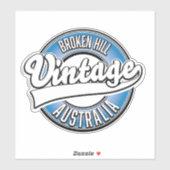 Broken Hill australië vintage stijl logo. Sticker (Vel)