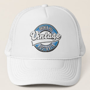 Broken Hill australië vintage stijl logo. Trucker Pet