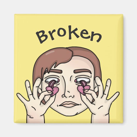 broken in love magneet (Voorkant)