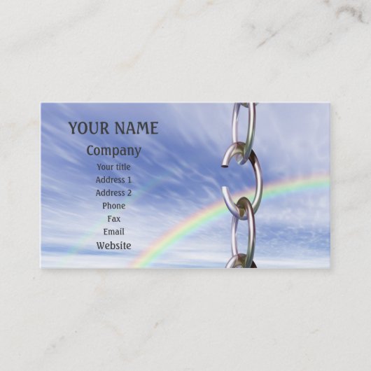 Broken keten visitekaartje (Voorkant)