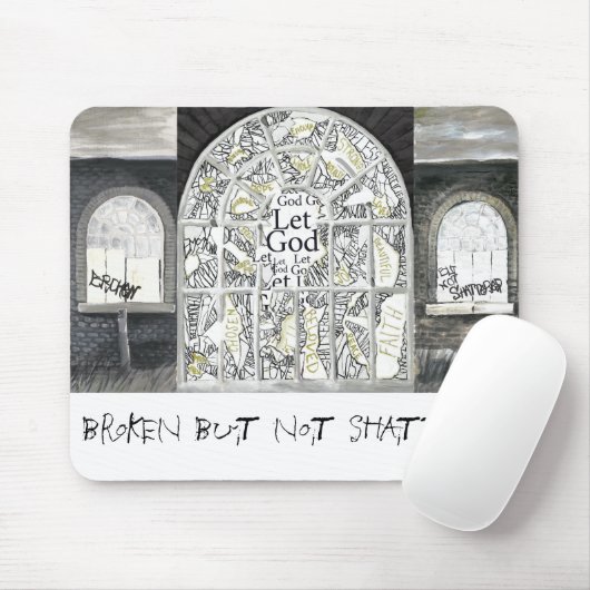 BROKEN MAAR NIET GESCHATTEERDE Mousepad Muismat (Met muis)