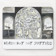 BROKEN MAAR NIET GESCHATTEERDE Mousepad